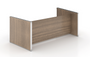 Potenza Freestanding Executive Desk (Modesty Panel, Legs (2) & Metal Support Frame) - Noce (CD-M7275-1-N)