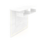 Square Front Overlay for Reception Desk, 2 Pigeon Holes, Built in Adjustable LED Lights Blanco (CD-P-REC-CONV1-OVDESK-PH-B)