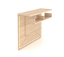 Square Front Overlay for Reception Desk, 2 Pigeon Holes, Built in Adjustable LED Lights Miele (CD-P-REC-CONV1-OVDESK-PH-MI)