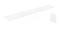 Transactional Rectangular Top for Reception Desk, Support Panel for Double Reception Blanco (CD-P-REC-TTSL-B)