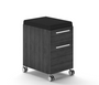 Deluxe Mobile Box/File Pedestal Grigio Laminate, Black Fabric SM-2327 (B) Included (CD-P20MBF-G)