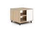 Potenza Laminate End Table with Blanco Front Panels, Miele. 1 Adjustable Shelf (CD-P242420LET-MI)