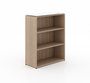 34' W Low Bookcase with Glass Floated Top Noce Laminate (Pure White) (CD-P341441BC-N-PW)