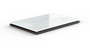 Glass Floated Top for 2 Drawer Lateral File & 2 Door Storage (Pure White) Espresso (CD-P3422T-E-PW)