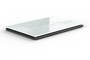 Glass Floated Top for 2 Drawer Lateral File & 2 Door Storage (Pure White) Grigio (CD-P3422T-G-PW)