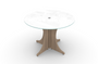 42" Pure White Glass Round Conference Table (CD-P42RT-T-GT)