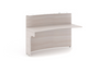 Curved Reception desk Extension with glass transactional counter top (pure white) (1/2) Blanc de Gris (vertical grain direction) (CD-P60CRDE-1-BDG-NEW_VGD)