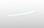 Curved Reception Desk Extension with Glass Transactional Counter Top (Pure White) (2/2) Grigio (CD-P60CRDE-2-G-NG)