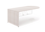 Bullet End Desk with White Modesty Panel (1/2) Blanc de Gris (CD-P7236BED-1-BDG-PW)