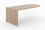 Bullet End Desk with White Modesty Panel (1/2), Noce (CD-P7236BED-1-N-PW)