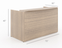 Inside Curved Reception Desk Shell, Espresso Laminate (CD-P7236RD-E)