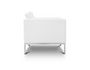 Piazza Lounge White Bonded Leather Chair (CD-PIAZZA1W)