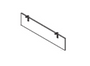 Laminate Modesty Panel and Hardware 58'-Blanco (CD-VLM58-B (4))