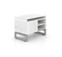 Open Storage/Bookcase 22"Hx36'W-Blanco Laminate - Grey Base (CD-VLS36-B)