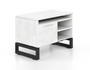 Open Storage/Bookcase 22"Hx36'W-Blanco - Black Base (CD-VLS36-BLK-B)