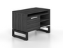 Open Storage/Bookcase 22"Hx36'W-Grigio - Black Base (CD-VLS36-BLK-G)
