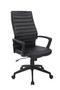 Arte High Back Executive Chair, Black Nylon Base, Black Bonded Leather (CD-128B), main product view (CD-128B)