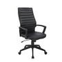 Arte High Back Executive Chair, Black Nylon Base, Black Bonded Leather (CD-128B), alternate view 3 (CD-128B)