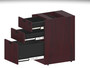 Boss Office Suite 48" x 24" Desk w/ Box/Box/File Pedestal, Mahogany (GROUP104-M)