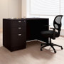 Boss Office Suite 48" x 24" Desk w/ Box/Box/File Pedestal, Mocha (GROUP104-MOC)