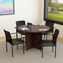 Boss Office Suite Office Products 47"W Executive Round Conference Table and Chairs, Mocha (GROUP123MOC-C)