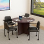 Boss Office Suite Office Products 47"W Executive Round Conference Table and Chairs, Mocha (GROUP123MOC-D)