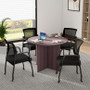 Boss Office Suite Office Products 42"W Executive Round Conference Table and Chairs, Driftwood (GROUP127DW-B)