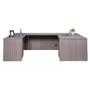 Boss Office Suite Offie Products 66 Inch Executive U-Shape Desk with 2 Box/Box/File Storage Pedestals, Driftwood (GROUPA14-DW)