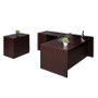 Boss Office Suite Office Products 71 Inch Executive L-Shape Corner Desk with Box/Box/File Storage Pedestal and 2 Drawer Lateral File, Mahogany (GROUPA9-M)