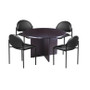 Boss Office Suite Office Products 47"W Executive Round Conference Table and Chairs, Mocha (GROUPE-MOC)