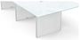 3 Legs and Hardware for Conference Table 120" & 138" - Blanco Compatible with Laminate and Glass Top (CD-12048CT-2-B-NEW)