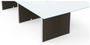 3 Legs and Hardware for Conference Table 120" & 138" - Espresso Compatible with Laminate and Glass Top (CD-12048CT-2-E-NEW)