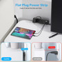 3 Outlet Desk Clamp Power Strip with USB C, Black Flat Plug Desktop Edge Clamp Power Socket Connect 6.5 ft Thin Extension Cord for 1.6 inch Tables (MOSB0BM9XYR87)