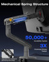 NB Gaming Monitor Arm for Screen up to 60 inches, Holds 44 lbs(20 kg), VESA 75/100, RGB Light, Heavy Duty Monitor Stand (MOSNBMONITORARM)