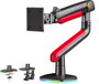 NB Gaming Monitor Arm for Screen up to 60 inches, Holds 44 lbs(20 kg), VESA 75/100, RGB Light, Heavy Duty Monitor Stand (MOSNBMONITORARM)