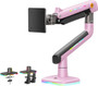 NB Gaming Monitor Arm for Screen up to 60 inches, Holds 44 lbs(20 kg), VESA 75/100, RGB Light, Heavy Duty Monitor Stand (MOSNBMONITORARM)
