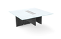 Grigio Glass Top Conference Table Extension Wire Management  (CD-GTE4848-G (GROUP))