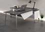Grigio One Suite L-Desk with Open Return/Credenza (CD-OSLD-G(GROUP))