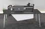 Grigio One Suite L-Desk with Open Return/Credenza (CD-OSLD-G(GROUP))