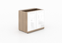 Noce 2 Door Storage Cabinet with Glass Doors (CD-P3422S-1-N(GROUP))