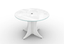 Blanco Round Glass Conference Table (CD-P42GT-B (GROUP))