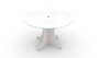 Blanc De Gris Round Glass Conference Table (CD-P48GT-BDG (GROUP))