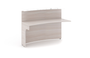 Blanc De Gris Curved Reception Desk Extension with Glass Transaction Counter (CD-P60CRDE-BDG-NEW(GROUP))