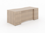 Noce Rectangular Desk with Laminate Curved Modesty Panel (CD-P6630-LM-N(Group))