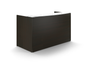 Espresso Reception Desk with White Glass Top (CD-P7236RD-GT-W-E(GROUP))