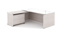 Blanc De Gris L-Shape Executive Desk with Glass Top (CD-PE7275-GT-W-BDG(GROUP))