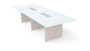 Blanc De Gris Glass Top Conference Table (CD-RGCT12048-BDG (GROUP))