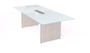 Blanc De Gris Deluxe Glass Top Conference Table (CD-RGCT9542-BDG(GROUP))