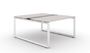 Blanc De Gris Veloce Double Station, White Frame (CD-VDS2466-WH-BDG(GROUP))