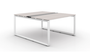 Blanc De Gris Veloce Double Station, White Frame (CD-VDS3060-WH-BDG(GROUP))